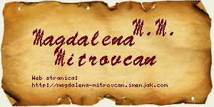 Magdalena Mitrovčan vizit kartica